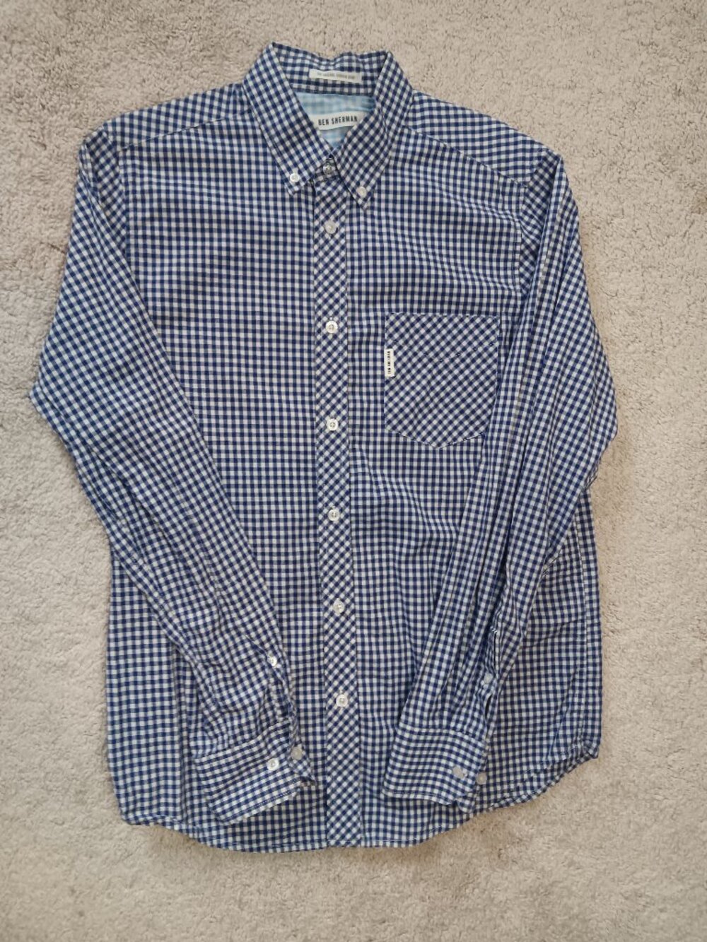 Ben Sherman "The Original Gingham Shirt" Men's Long Sleeve Button Down - MEDIUM
